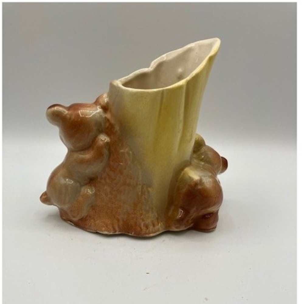 Vintage 1940's-1950's Ceramic Bear Vase Planter by American Bisque Co. USA MCM - Picture 3 of 6